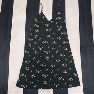 Brandy Melville Green floral tank dress
